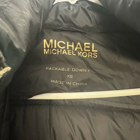 Michael Kors packable down fill jacket, black, women’s xs - Picture 2 of 5